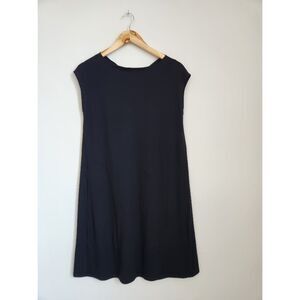 Eileen Fisher Black Sleeveless Dress with Twist-Back Detail | Size XXS/TP